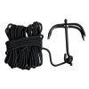 Vrhací ocelová kotva s lanem skládací Ninja Grappling Hook & Rope Kombat® Tactical