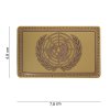 Nášivka Organizace spojených národů OSN United Nations UNPROFOR UN 3D PVC Brown Velcro hnědá