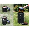 Gril - udírna na dřevěné uhlí PISA 3v1 40cm BBQ Cattara