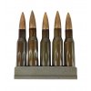 Maketa nábojový pás 5ran Nb 7,62x54R školní se železnou střelou páskovaná