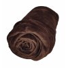 Deka přikrývka Fleece mikrovlákno 150x200 cm tmavě hnědá