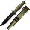 Taktický útočný nůž Kandar N-504 oliv s pouzdrem a brouskem