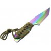 Nůž s křesadlem a paracordem Rainbow Kandar N-460