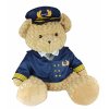 Medvěd pilot velký s čepicí sedící plyšová hračka 80cm Sunny Toys