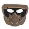 Maska celoobličejová lebka hnědá Skull Messenger Mask Coyote Kombat® Tactical