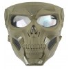 Maska celoobličejová lebka hnědá Skull Messenger Mask Tan Kombat® Tactical