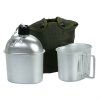 Polní láhev hliníková čutora s pitítkem v obalu zelená A.B. Olive Drab