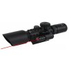 Taktický puškohled LS 3-10 x 42E podsvícený kříž s laserem montáž 20 mm