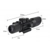 Taktický puškohled LS 3-10 x 42E podsvícený kříž s laserem montáž 20 mm