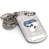 Identifikační známka s řetízkem Vzdušné síly Ruské federace lebka modrý baret (VDV) ID Dog Tag Rusko originál