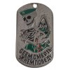 Identifikační známka s řetízkem Kostra zelený baret "Zaséváme smrt, sbíráme vítězství" ID Dog Tag Rusko originál
