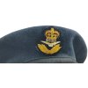 Baret důstojnický britské letectvo s odznakem koruny královny modrošedý RAF Royal Air Force