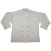 Šéfkuchařská bunda bílý rondon dlouhý rukáv polybavlna Velká Británie originál