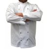 Šéfkuchařská bunda bílý rondon dlouhý rukáv polybavlna Velká Británie originál
