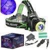 Svítilna čelovka Genetic 0103 CREE XML-L3U3 s UV světlem a nabíječkou
