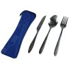 Příbor cestovní sada nerez 3-dílný s neoprenovým pouzdrem Foxter®
