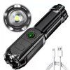 Taktická svítilna dobíjecí USB Zoom XPE LED