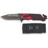 Nůž zavírací Tactical záchranář černo-červený s pouzdrem RUI/K25® 19653
