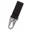 Taktická klíčenka 2" s karabinou Velcro háček černá