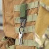 Taktická klíčenka 2" s karabinou Velcro háček zelená