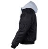 Bunda bomber MA1 s kapucí černá Fostex®