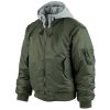 Bunda bomber MA1 s kapucí zelená Fostex®