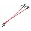 Trekové hole odpružené teleskopické pro chůzi červené Eurobatt® Antishock Nordic walking