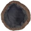 Čepice zimní Papakha z hnědé kožešiny s černým vrškem