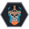 Nášivka lebka viking 3D Hexagon 101. INC