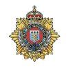 Opasek britského pluku RLC s koženými řemínky