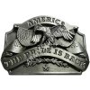 Přezka na opasek Western AMERICA - THE PRIDE IS BACK - starozinek B0966