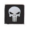 Nášivka 3D PVC Punisher bílá
