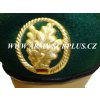 Baret BW (Bundeswehr) zelený použitý s odznakem