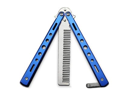 Tréningový motýlik Balisong Hair Blue (2)