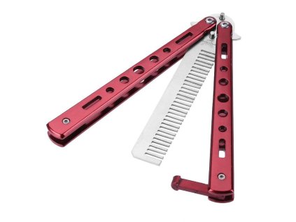 Tréningový motýlik Balisong Hair red (2)