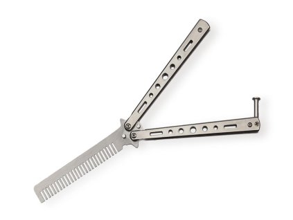 Tréningový motýlik Balisong Hair Silver (9)