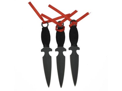 Vrhacie nože sada mini Kunai Black 3ks6
