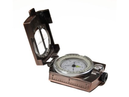 Kovový vojenský kompas s optikou Metallic