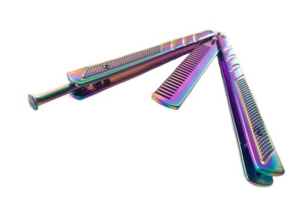 Massive Rainbow Balisong – tréningový motýlik s puzdrom