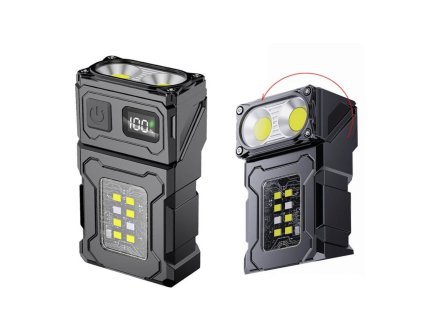 Multifunkčné mini LED svietidlo s otočnou hlavou