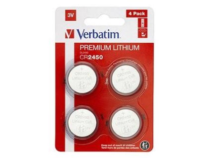 Verbatim Lítiová batéria CR2450 3V 4ks
