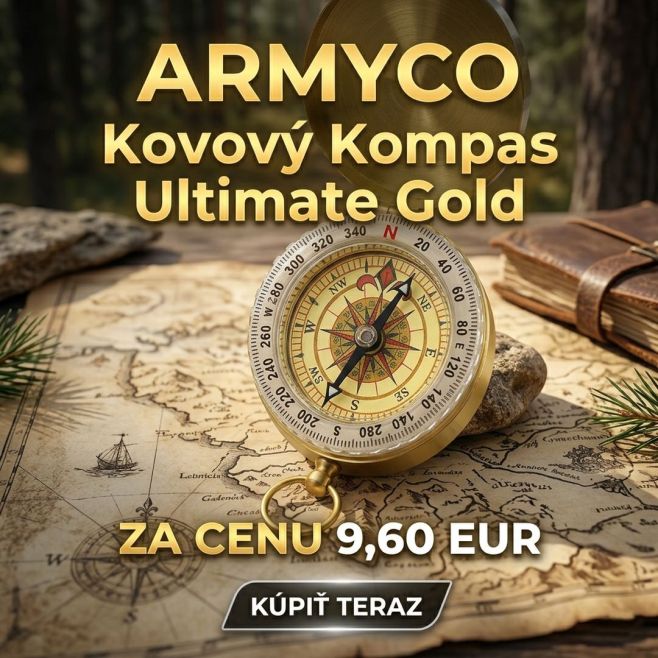 Objavte klasiku a eleganciu s naším ARMYCO Kovovým Kompasom Ultimate Gold. Vyrobený z masívnej mosadze, s detailným...
