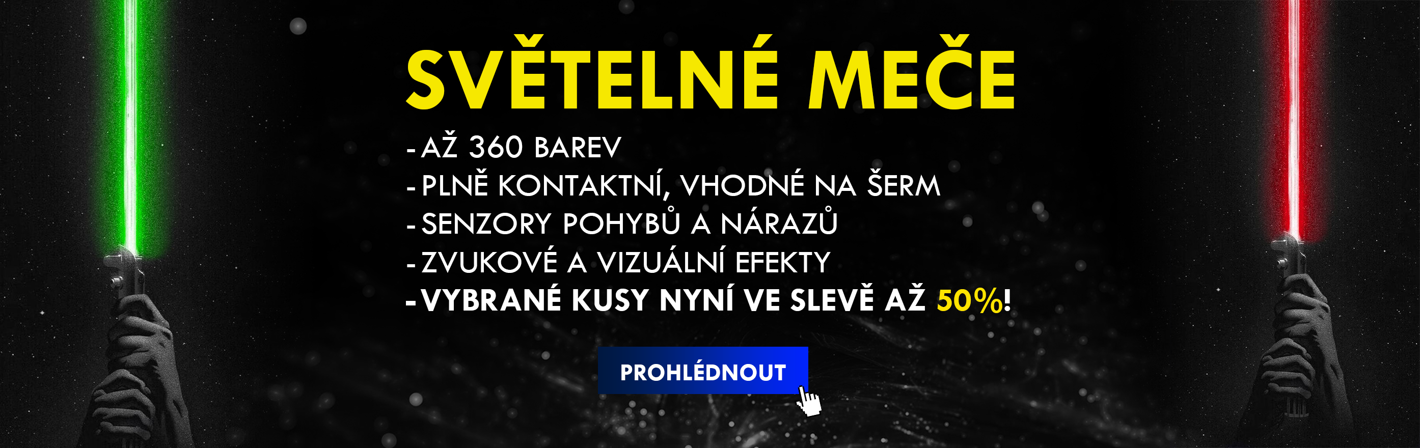 Světelné meče nyní ve slevě až 50%