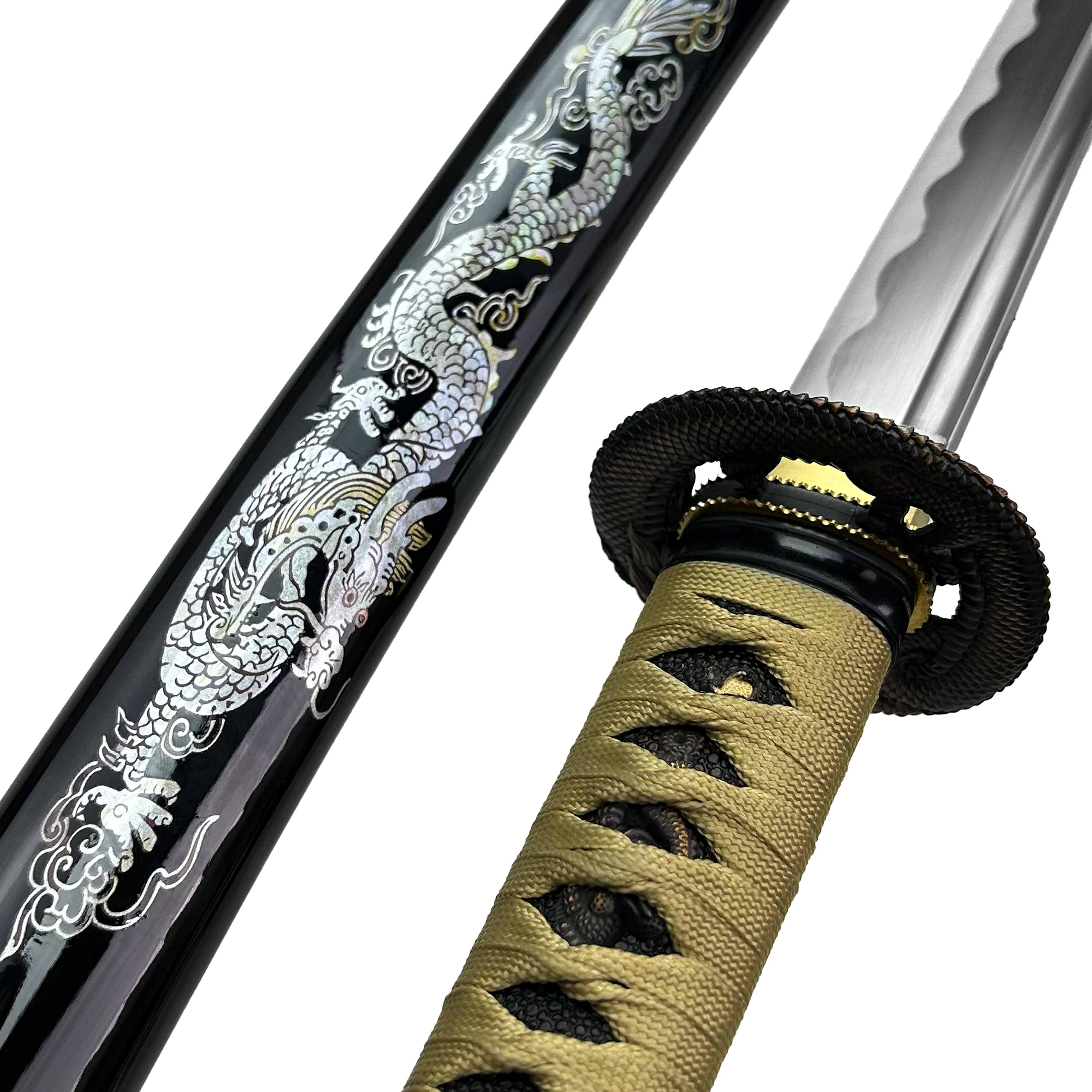 Detail katany MIZUHEBI pro tameshigiri