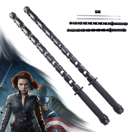 Bojová tyč "BLACK WIDOW STAFF - BLACK" Avengers - Svítící