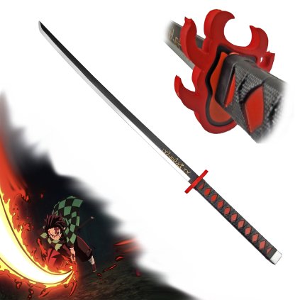 Měkčená Nichirin Katana "TANJIRO KAMADO - FLAME SWORD" - Demon Slayer