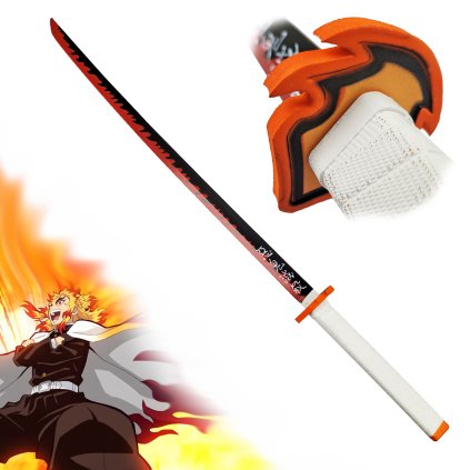 Měkčená Nichirin Katana "KYOJURO RENGOKU" - Demon Slayer