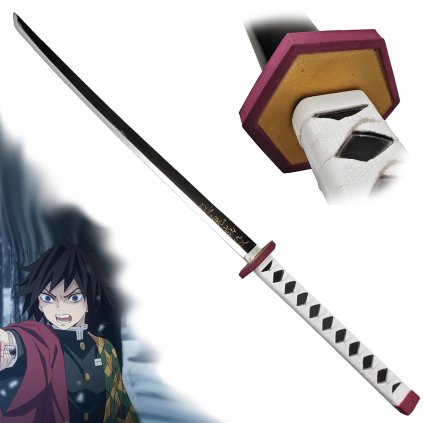 Měkčená Nichirin Katana "GIYU TOMIOKA" - Demon Slayer