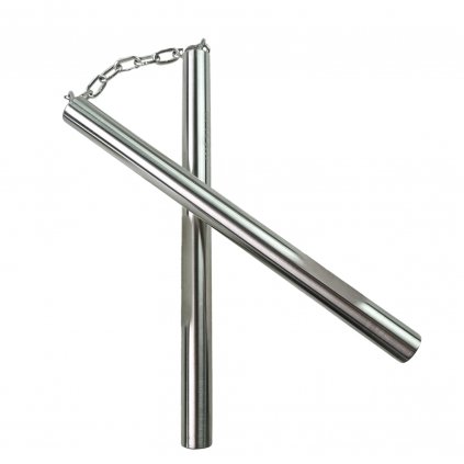 Ocelové nunchaku "SILVER STEEL" dlouhé