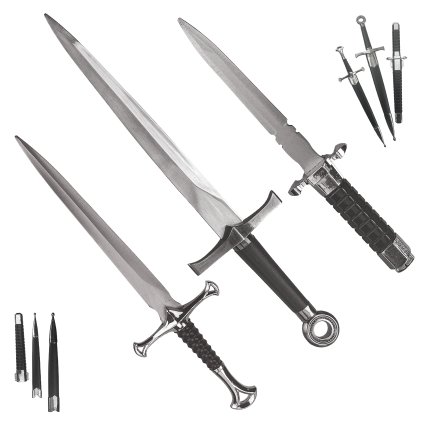 Limitovaná sada 3 dýk "DAGGERS OF 3 WORLDS"